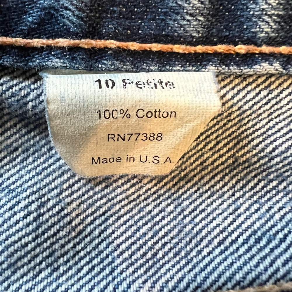 J crew 10p boot cut cropped jeans 100% cotton - Picture 6 of 6